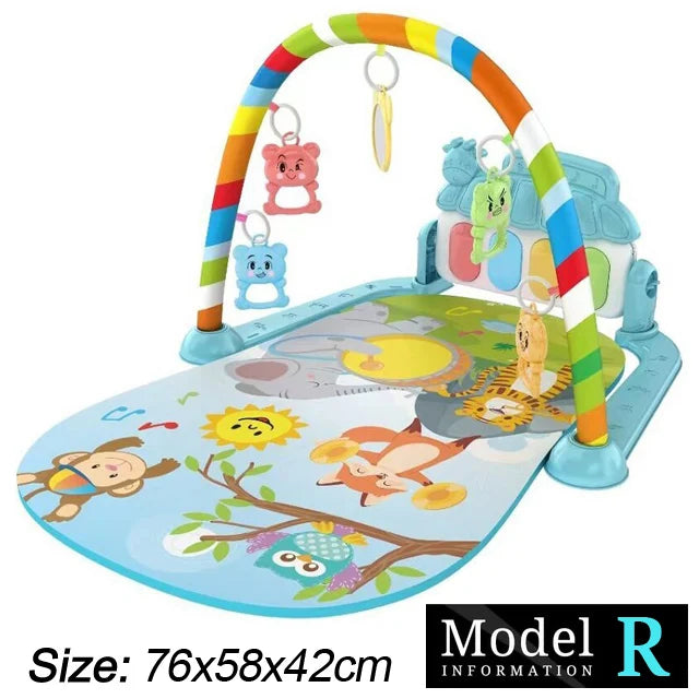 Baby Fitness Stand Music Play Gym Activity Toys Newborn Piano Crawling Blanket Pedal Game Pad Early Education 0-36 Months Gifts Purest Peak