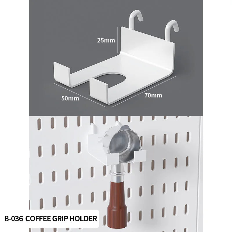 Home Study Storage Pegboard: Suitable for Displaying Figurines, Desk-Top Standing & Clip-On Storage for Furniture Items Quick Pick Grocers