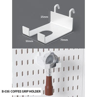 Home Study Storage Pegboard: Suitable for Displaying Figurines, Desk-Top Standing & Clip-On Storage for Furniture Items Quick Pick Grocers