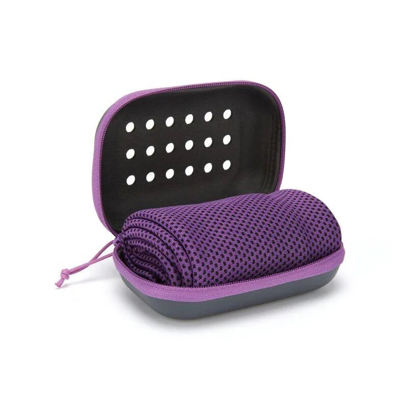 Quick Drying Cooling Towel Soft Breathable Chilly Sweat Absorption Cold Towel with Storage Box Sports Running Yoga Gym Club Quick Pick Grocers