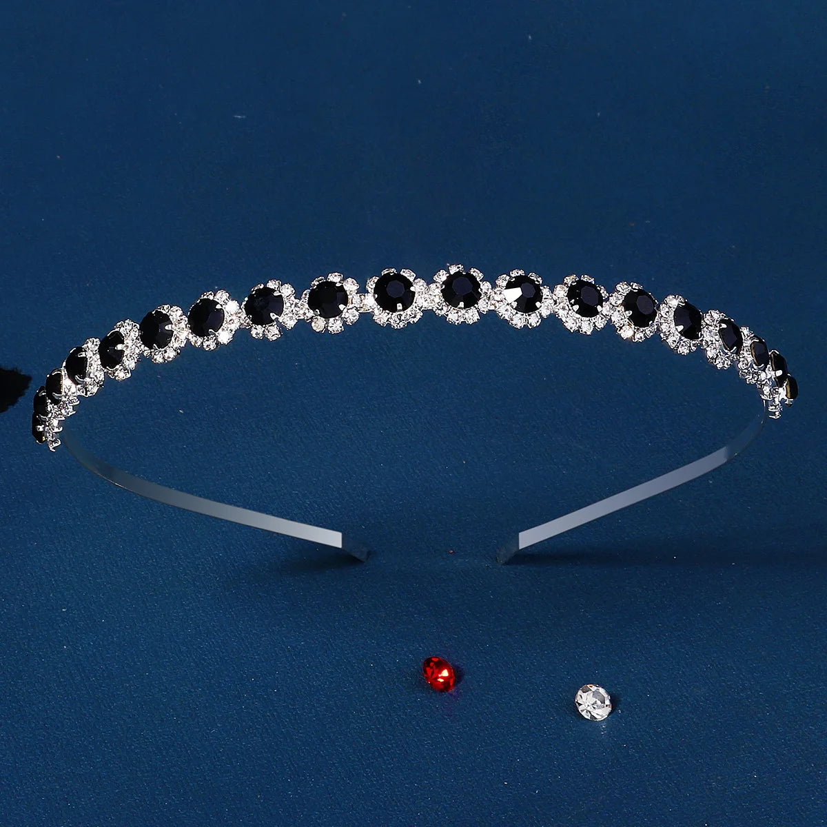 Sparkling Rhinestones Hair Bands Fashionable Crown Handmade Head Bands Jewelry Accessories School Halloween Gifts for Girls Quick Pick Grocers
