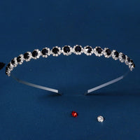 Sparkling Rhinestones Hair Bands Fashionable Crown Handmade Head Bands Jewelry Accessories School Halloween Gifts for Girls Quick Pick Grocers