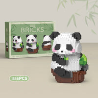 Creative DIY Assemable Animal Cute MINI Chinese Style Animal Panda Building Block Educational Boy Toys For Children Model Bricks Purest Peak Salt