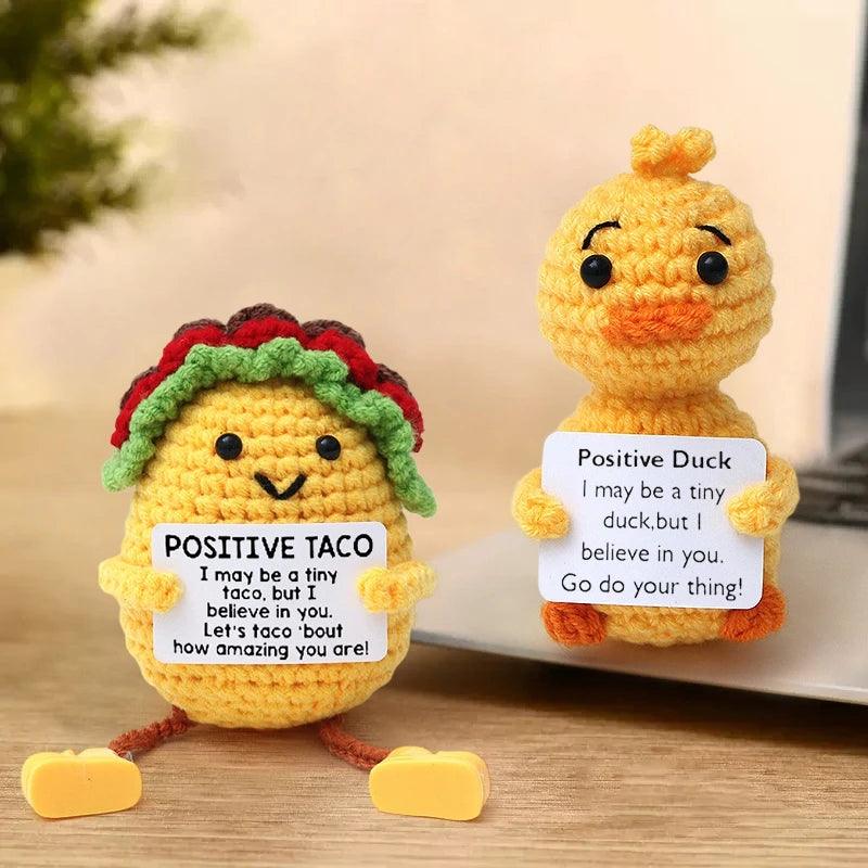 Crochet Positive Energy Doll Pocket Hug Mother's Day Gifts 2026 Handmade Knitted Ornament Handmade Crochet Doll Graduation Gifts Quick Pick Grocers