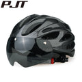 PJT Ultra-Light Magnetic Goggles Bicycle Helmet Lightweight PC Shell & EPS Foam Construction Cycling Helmet MTB Bike Helmet Quick Pick Grocers