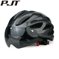 PJT Ultra-Light Magnetic Goggles Bicycle Helmet Lightweight PC Shell & EPS Foam Construction Cycling Helmet MTB Bike Helmet Quick Pick Grocers