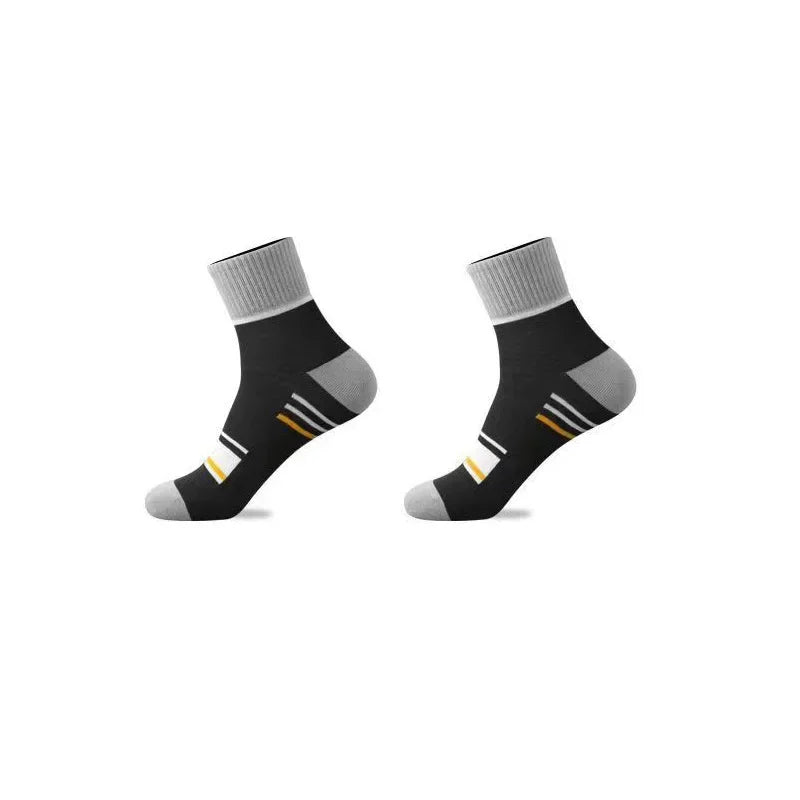 Men's Pure Cotton Socks Spring Striped Casual Socks Men's Anti-odor Antibacterial Business Socks High Quality Sports Sock Meias Quick Pick Grocers