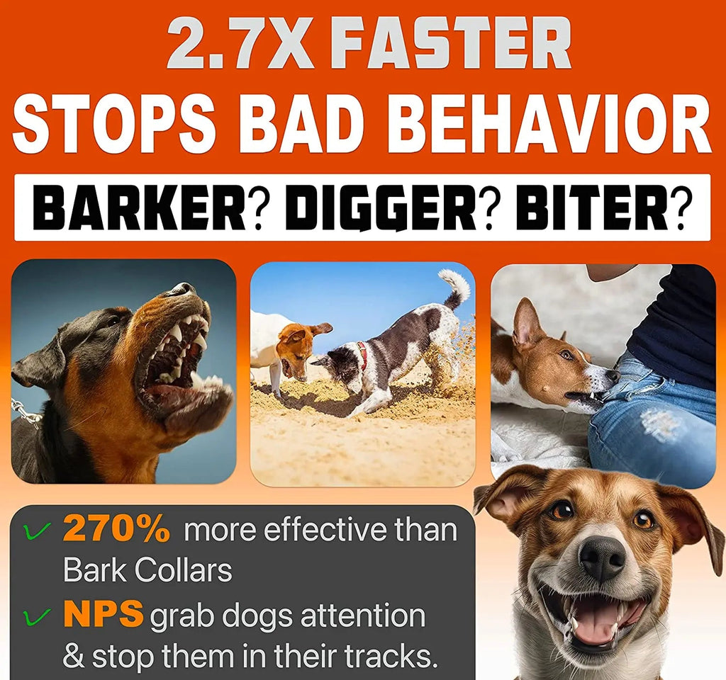 2023 Release Pet Dog Repeller Ultrasonic Dog Training Device Rechargeable Anti Dog Bark Deterrent Device With LED Flashlight Quick Pick Grocers