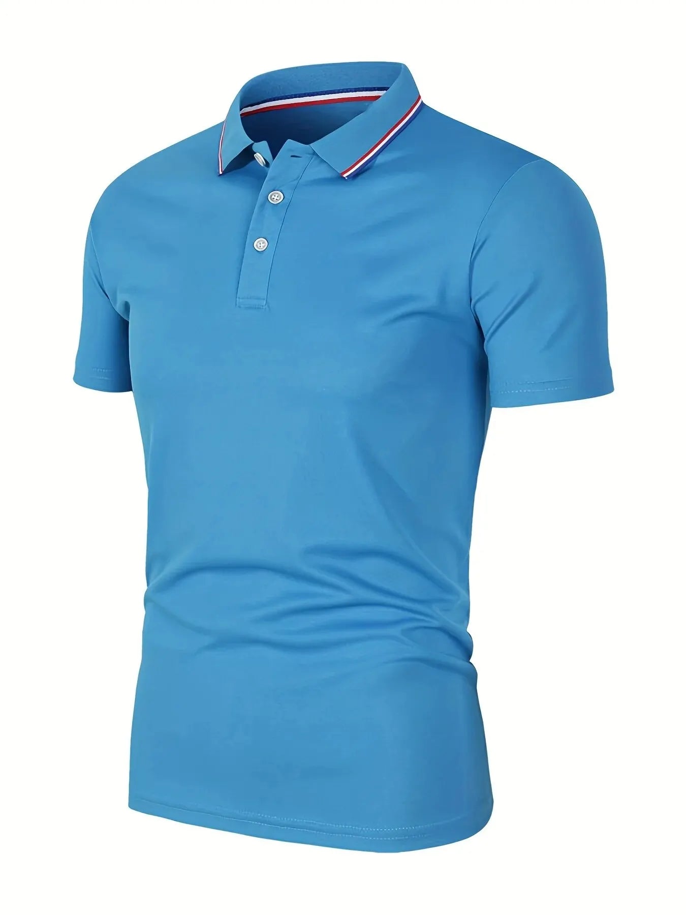 2025 Hot Sale Men's Summer Casual Breathable Comfortable Polo Shirt Men's Solid Color High Quality Short Sleeve T-Shirt Quick Pick Grocers