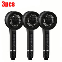 4 Modes Self-cleaning Shower Head with Silicone Brush One-Key Stop Water Massage High Pressure ABS Showerhead with Filter Quick Pick Grocers