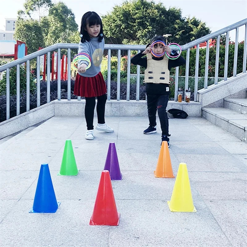 Children's Fun Ring Throwing Game Outdoor Throwing Plastic Circle Parent-child Interactive Competition Kids Sense Training Quick Pick Grocers