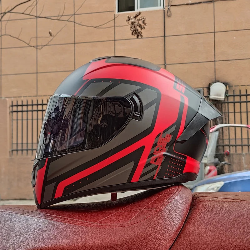 Full Face Racing Helmets Winter Warm Double Visor Motorcycle Helmet Motorbike Sports helmet LVS-701