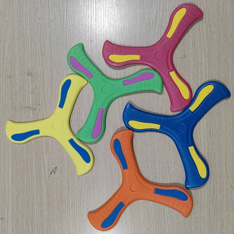 Children Outdoor Sport Flying Disc Soft EVA Touching Boomerang Return Dart Hand Throw Spinner Parent-Child Interactive Game Toys Econic Blanks
