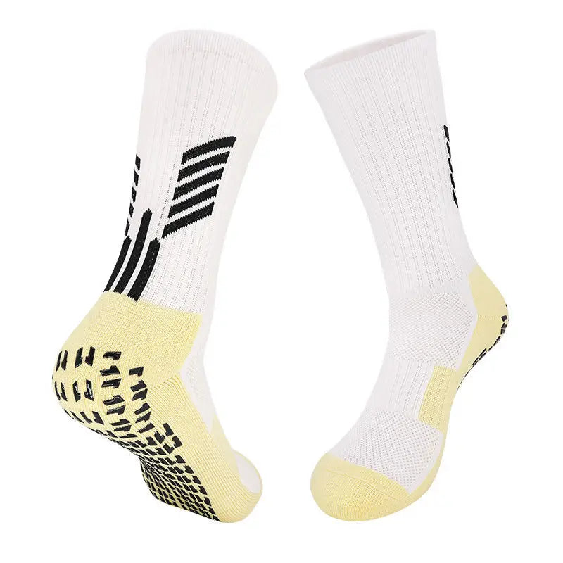 High Quality Anti Slip Soccer Socks Adults Kids Sport Towel Bottom Cotton Mid Tube Non Slip Football Hockey Baseball Grip Sock Quick Pick Grocers
