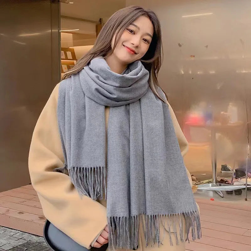 New Black Scarf Cashmere Woman Wool Ladies Scarf Warm Checkered Scarf Women's Winter Scarves Autumn XWJ07 Quick Pick Grocers