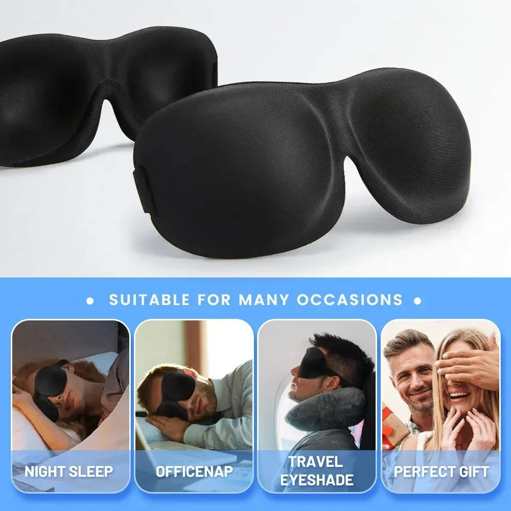 3D Sleep Mask Blindfold Sleeping Aid Soft Memory Foam Eye mask for Sleeping Travel Blockout Light Slaapmasker Eye Cover Quick Pick Grocers