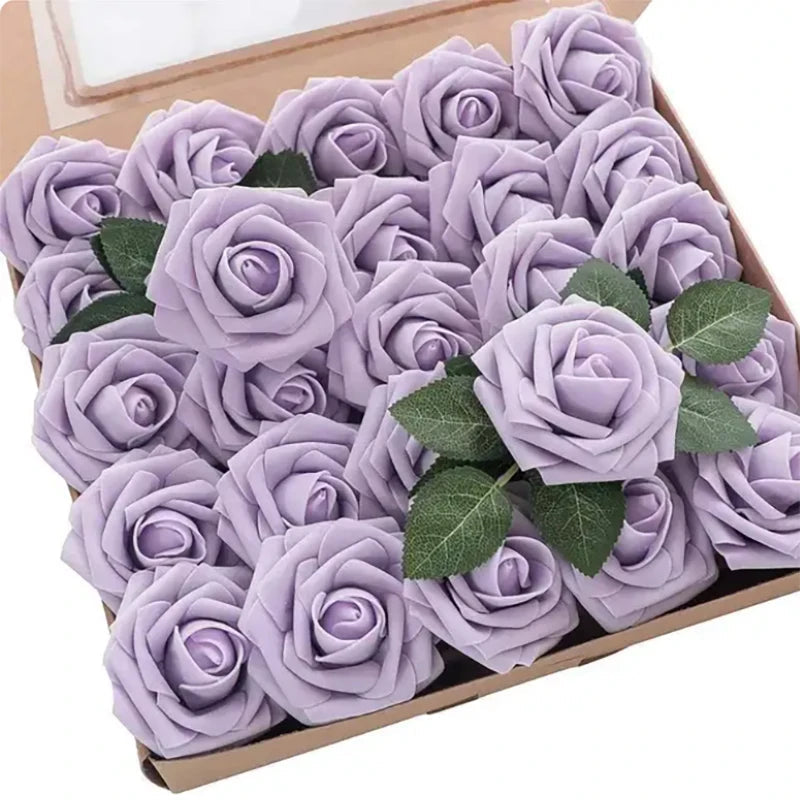 10~100pcs Rose Artificial Flowers Foam Fake Roses Wedding Bouquets Centerpieces Mothers Day Valentines Gifts Party Decoration Quick Pick Grocers