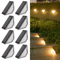 8Pcs LED Solar Step Lights, Waterproof Outdoor Stair Lights, Solar Deck Lights Outdoor Solar Landscape Lighting for Yard, Patio Quick Pick Grocers