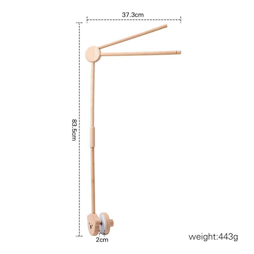 Revolving Music Box For Newborns Baby Crib Imitation Wood Color Hanging Rattle Baby Soothing Musical Toys 0-12 Months Baby Gift Purest Peak