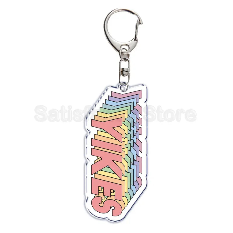 Gay Pride LGBT Rainbow Acrylic Keychain LGBTQ Transparent Double Sided Key Chain Key Ring Lesbian Keychains for Friends Gift Quick Pick Grocers