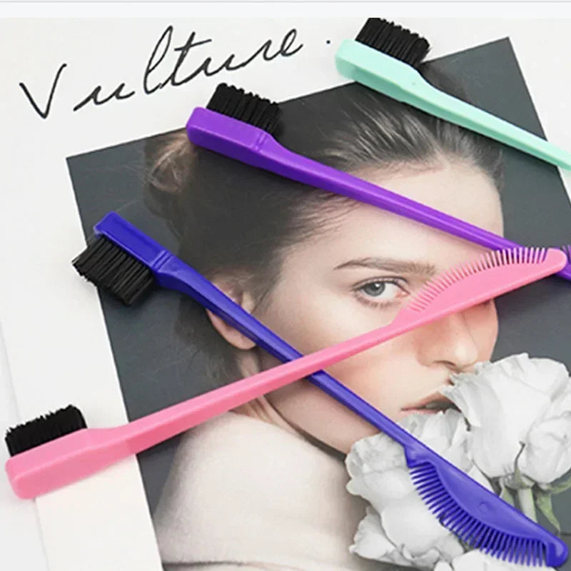 Baby Care Hair Edge Brush Comb Double Sided 3 in 1 Edge Control Brush for Baby Hair Salon Hair Care Comb Brushes Beauty Tools Purest Peak