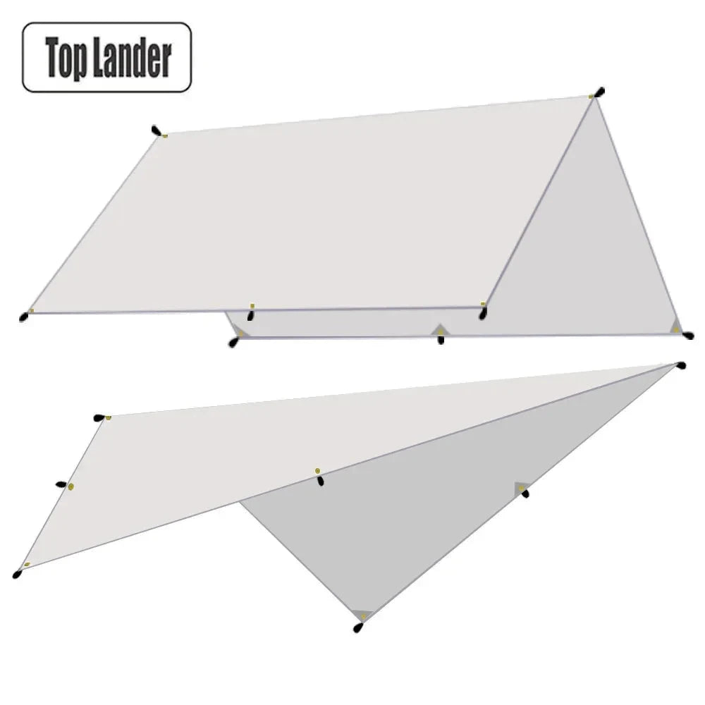 4x4m 5x3m 4x3m 3x3m Ultralight Waterproof Tarp Tent Large Camping Awning Sun Shelter Garden Canopy Outdoor Beach Shade Hiking Econic Blanks