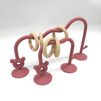 Silicone Children's Silicone Desktop Toys Bead Wrap Baby Early Learning Puzzle Game Toys Highchair Desktop Adsorption Toys Purest Peak