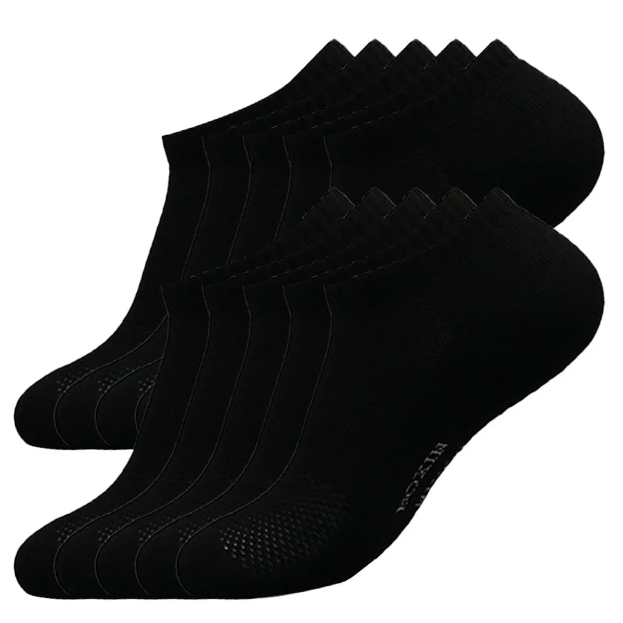 5/10/20 Pairs New Cool Men Black White Warm Socks Set Autumn Winter Male Solid Color Sport Short Socks For Men Dropshipping Quick Pick Grocers