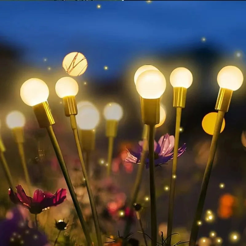 Garden Lights-New Upgraded Solar Powered Firefly Lights Outdoor Waterproof Vibran Garden Lights for Decorationi Econic Blanks