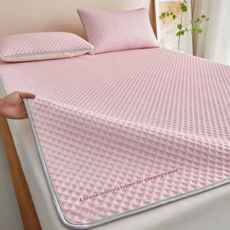 Breathable Cooling Mattress Comfortable Washable Ice Silk Bed Mat Pad Soft Skin-friendly Summer Sleeping Mat Household Quick Pick Grocers