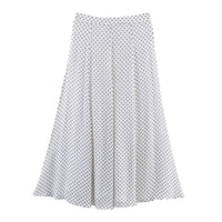 Polka Dot Printed Midi Skirts Two Piece Sets for Women 2025 Summer Chic Bow Tied Blouse Top Suits Woman 2 Piece Outfits Quick Pick Grocers