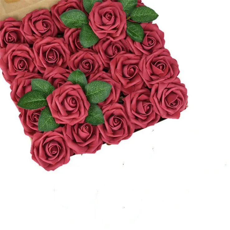 10~100pcs Rose Artificial Flowers Foam Fake Roses Wedding Bouquets Centerpieces Mothers Day Valentines Gifts Party Decoration Quick Pick Grocers