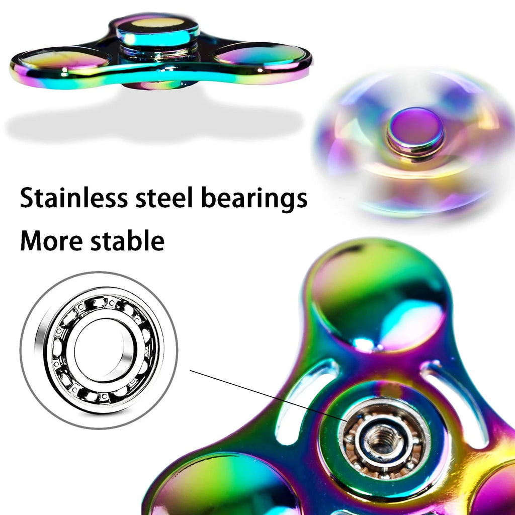 Stainless Steel Fidget Spinner 3 Minutes More - High Speed Precision Metal Hand Spinner for EDC, ADHD, Anxiety Econic Blanks