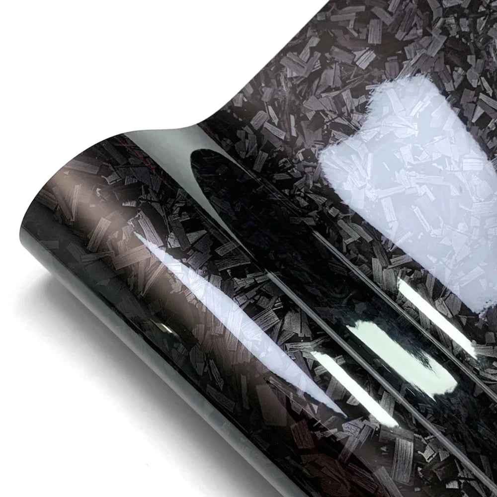 Glossy Black Carbon Fiber Vinyl Wrap Film – 3M Waterproof Car Sticker for DIY Auto Decoration & Protection Econic Blanks