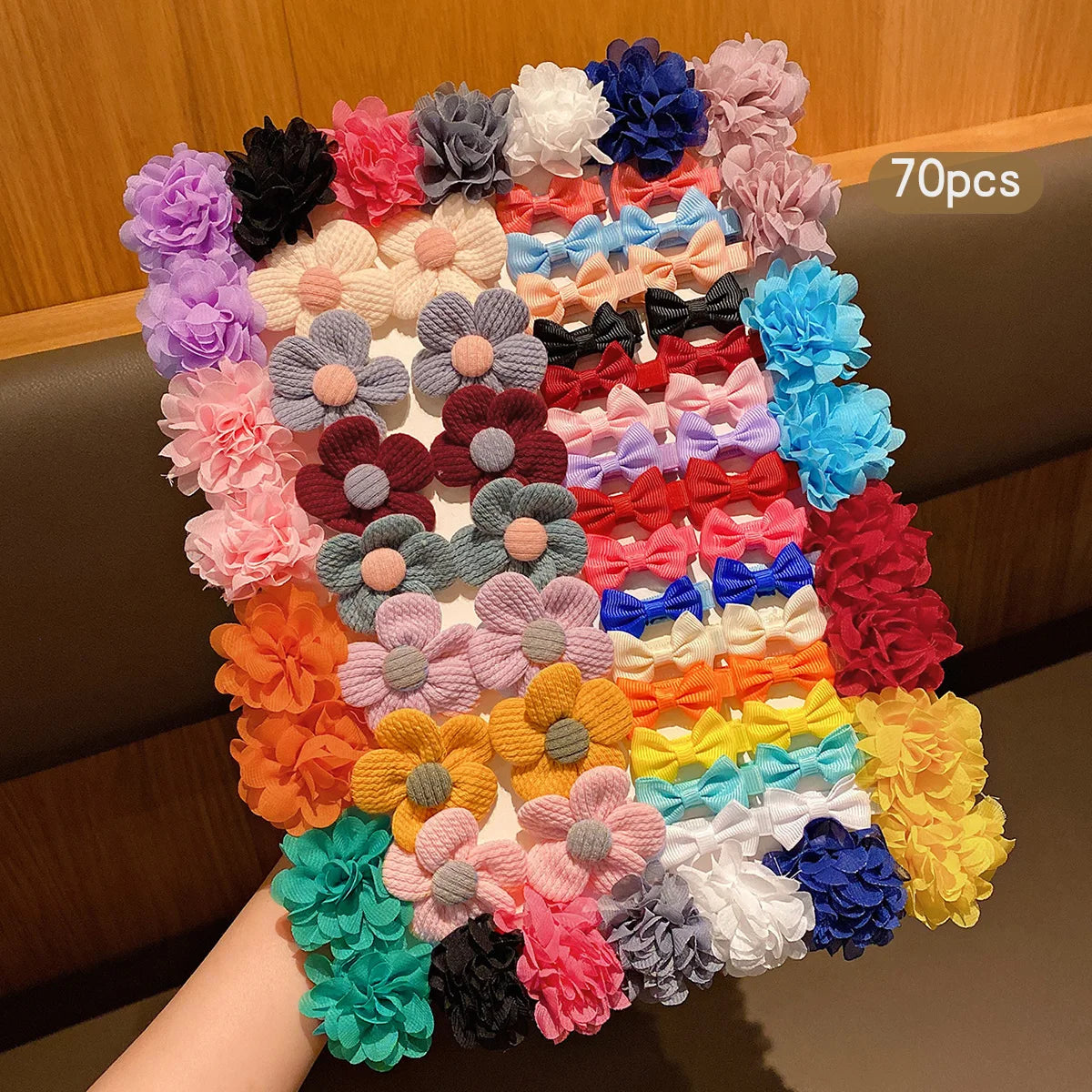 30 colored random bow fabric hair clips suitable for daily use as hair accessories Quick Pick Grocers