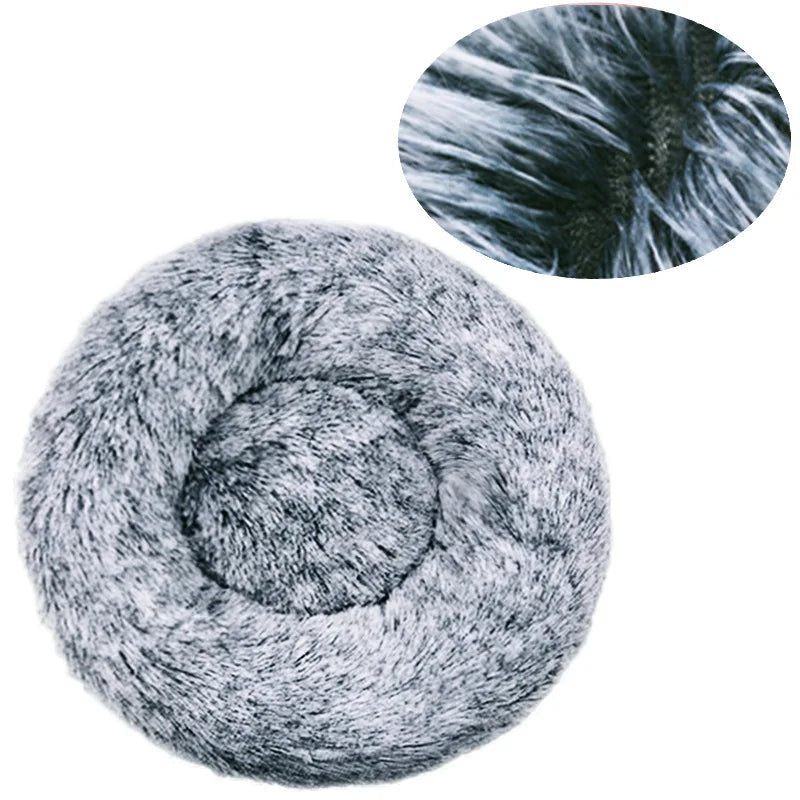 40-90cm 6 Sizes Round Pet Bed for Large Dog Bed Super Soft Cat Bed Plush Dog House for Medium Dog House Winter Warm Sleeping Quick Pick Grocers