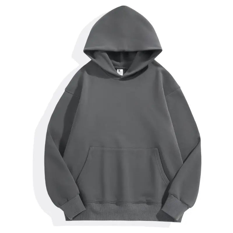 16.9oz 480gsm Heavy Weight Cotton Plus Velvet Hooded Sweater Men Thickened Tight Polar Fleece Pullover Hoodie Women Sweatshirt Econic Blanks