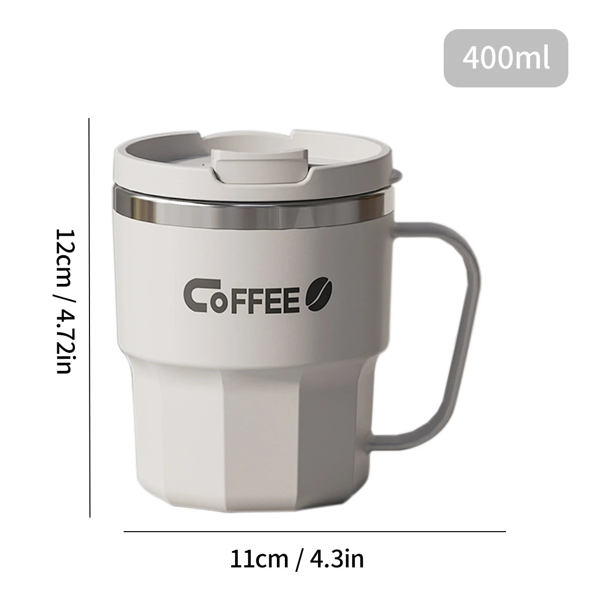 400ML Double Layer Coffee Mug 304 Stainless Steel Sealed Drinking Cup For Cold And Hot Water Insulated Milk Coffee Cup Drinkware Quick Pick Grocers