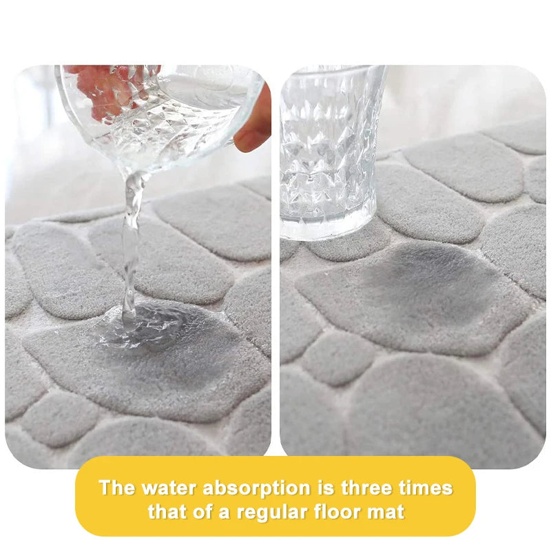 3PCS Set Bath Mats Nonslip Soft Quick Dry Bathroom Soft Rugs Water Absorption Dry Fast Bath Mat Machine Washable For Home Floor Quick Pick Grocers