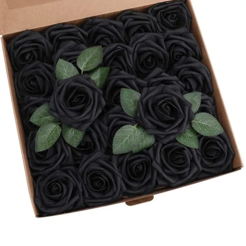 10~100pcs Rose Artificial Flowers Foam Fake Roses Wedding Bouquets Centerpieces Mothers Day Valentines Gifts Party Decoration Quick Pick Grocers
