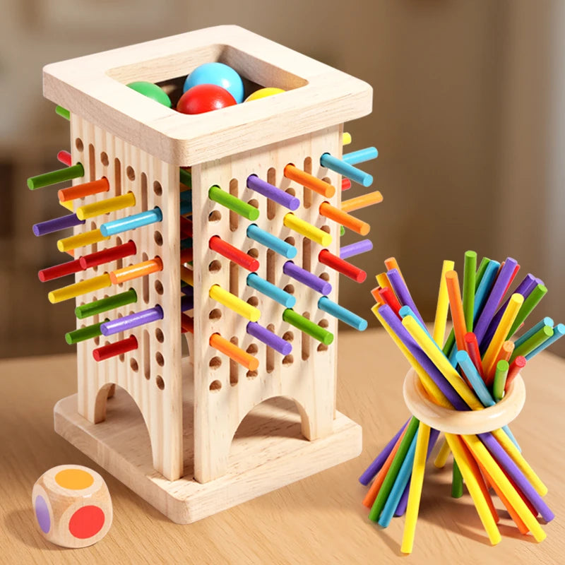 Parent child interactive wooden stick children's two person battle spatial thinking training puzzle toy Quick Pick Grocers