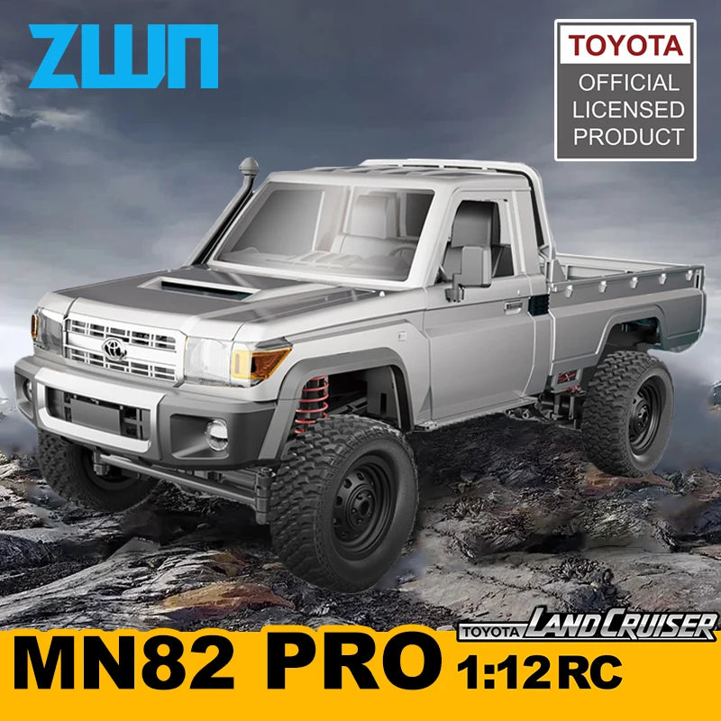 ZWN 1:12 Full Scale RC CAR MN82 Upgraded MN82 PRO Controllable Headlights 2.4G 4WD Off-Road Car Pick Up Truck Toy for Kids Gifts Econic Blanks