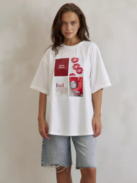 European American Hot Girl American Y2K Design Printed T-shirt Summer Women Ins Pure Cotton High Street Retro Short-sleeved Top Quick Pick Grocers