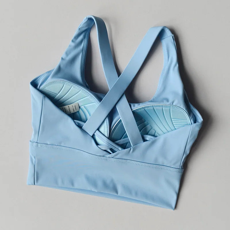 Shockproof High-Intensity Exercise Fitness Bra All-In-One Cup Running Gathered Yoga Beauty Back Breathable Sports Bra for Women Quick Pick Grocers
