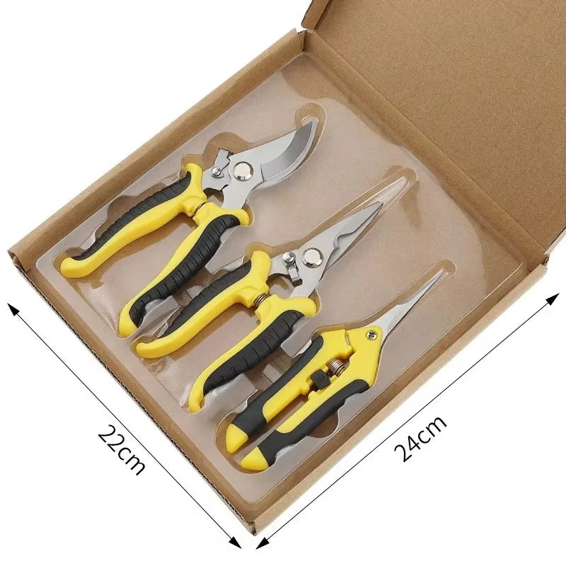 190mm Straight Head Pruning Shears Non-slip HandleStainless Steel Outils Manuels Household Bonsai Garden Scissors Pruing Shear