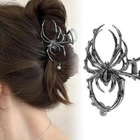 Women's Y2K Sweet Personalized Hair Clip Rhinestone Imitation Pearl Alloy Metal Skull Spider Claw Design for Daily Use Quick Pick Grocers