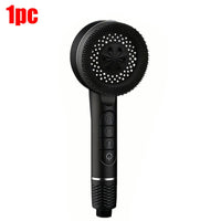 4 Modes Self-cleaning Shower Head with Silicone Brush One-Key Stop Water Massage High Pressure ABS Showerhead with Filter Quick Pick Grocers