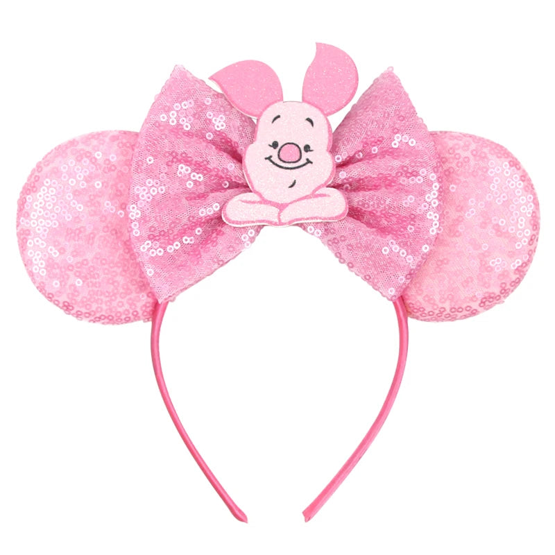 New Christmas Halloween Mouse Ears Headband Cartoon Sequin Bows Headband Birthday Party Princess Cosplay Costume For Women Adult Quick Pick Grocers