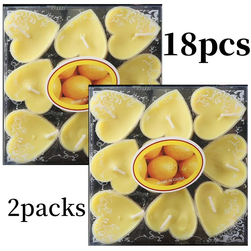 9pcs Heart-shaped Scented Tea Candles Valentine's Day Romantic Love Candle Proposals Wedding Anniversary Decorative Candle Econic Blanks
