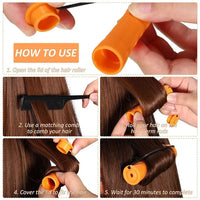 10pcs Hair Cold Roller Heatless Curling Curlers Hair Heatless Curling Rods Magic Hair Curlers Without Heat Wave Curly Perm Rods Quick Pick Grocers